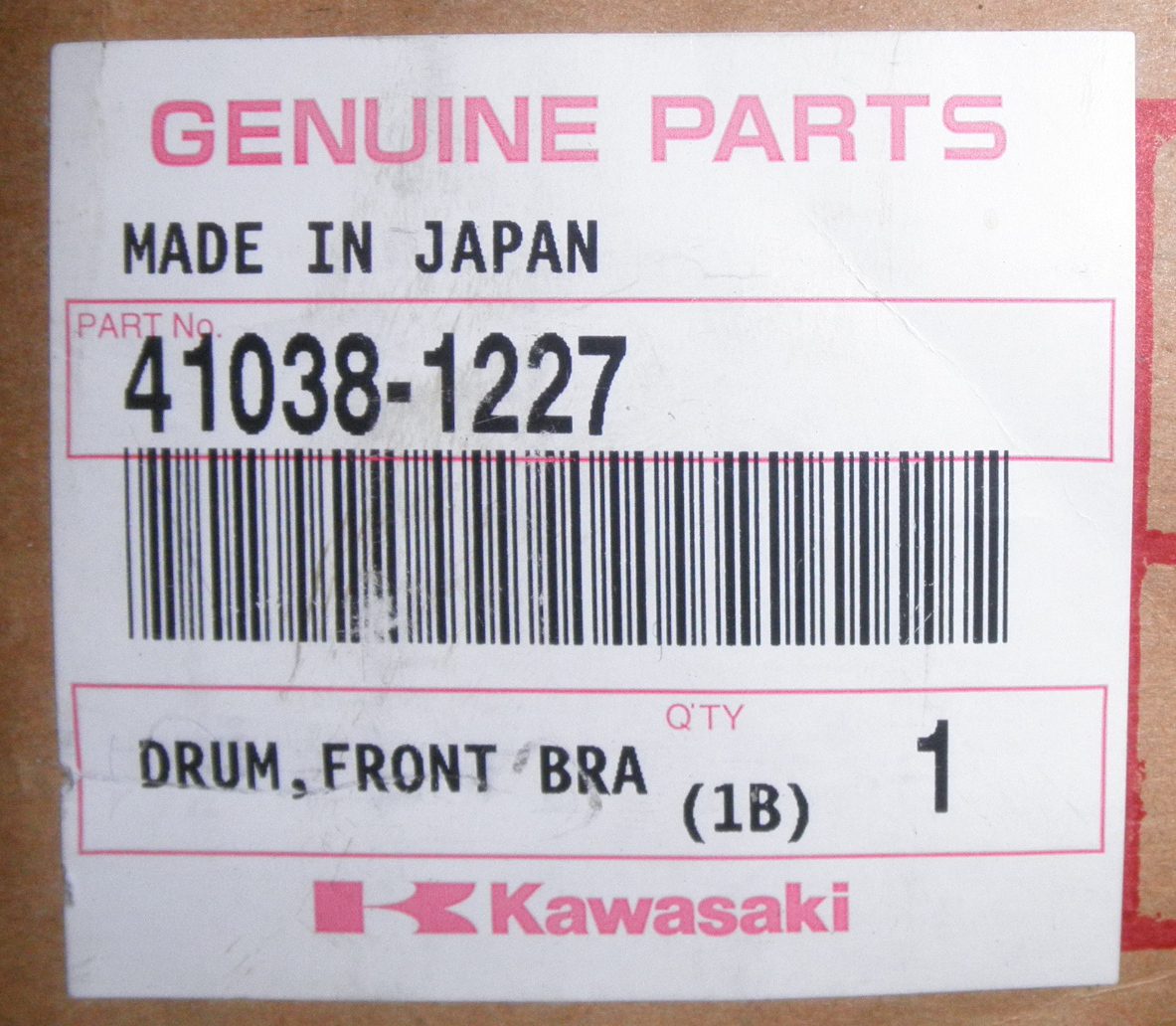 new kawasaki mule 2500 2510 front //rear brake drum OEM 41038-1227 /& 41038-1226