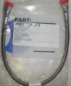 New, 4720-01-602-4701, Hose; Braided; SS, M1161, M1163, Growler, ITV-LSV, General Dynamics, 43019338, Stainless Steel Braided Line, 3000 PSI, L2B7