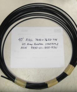 New, 40' Roll 1/4 OD X 1/8 I.D. TFE TUBING, US Army Aviation and Missile,11465317-2, 9330-01-355-9701, Tubing; Nonmetallic