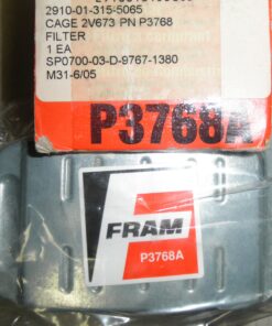 P3768A, NEW Fram P3768A, NAPA Gold 3130, Fuel Filter, New In Box, NIB, 2910-01-315-5065, PRShelf2