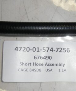 New, 4720-01-574-7256, CTIS Hose, US Army, 12423704, TACOM, 19207-12423704, 676490, Hose Assembly; Tire, Short Hose Assembly with Elbow, PR2