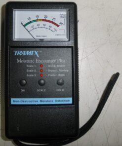 NOS, Tramex Moisture Meter, Moisture Encounter Plus, MEP, Moisture meter, Tested and verified as working properly all 3 modes, light scratch on back where test battery was installed, L1B7