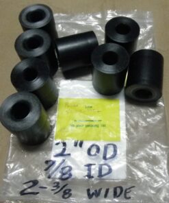 New, 2" Roller Spacer Bushing, Qty. 8, 2"OD x 7/8"ID x 2-3/8"W, Unthreaded Bushings, McMaster-Carr, 58-100-100K, 2 Inch OD x 7/8 Inch ID x 2-3/8 Inch W, Custom made, US Army Tank and Automotive Command, these may be LPDE or Nylon, material unknown, anti-scalp, L1C9