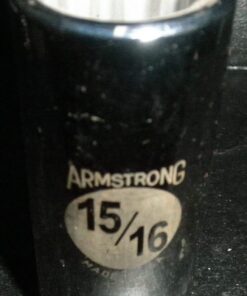 15/16 Deep Socket, 3/4 Drive, 12Pt., Armstrong USA, 13-330, US Army, 5120-00-261-2812, B107.1, AS954, A-A-1395, 0240684, TACOM, Made in USA, NOS, never been on a nut or bolt, but light engraving is present. WRD21