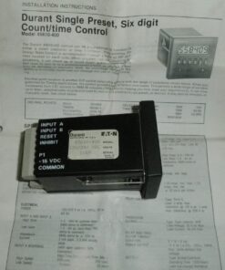 NEW, 72D1R1, 45610-400 Durant Eaton Counter Timer Single Preset 6 Six Digit Counter/Timer, NEW IN BOX, Opened only to photograph, L1C7