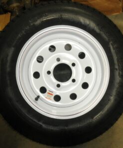 NEW, 2610-01-537-6624, Trailer Wheel and Tire, 13 x 4-1/2, Steel Wheel, 5 x 4-1/2,   ST175/80D13 Tire. Dexstar 17-229 Mini-Mod Wheel, LoadStar K550,  NIB, R1C4