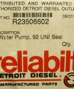 OEM Reman, 2930-01-354-9202, Genuine Detroit Diesel Reliabilt Part,  Detroit Diesel, V92 Water Pump, R23506602, 8923755, 23506602, U.S. Army, 5101113, Oshkosh, 2AE195, 2HK214, TACOM, HEMTT,  Oshkosh HET, M1070, L1A2