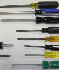 10 Pc. Screwdriver Set, MADE IN USA, Pratt-Read,  Great Neck, Husky, USA, Slotted 3/8 x 8, 1/4 x 4, 1/4 x 4 Insulated, HOLD-E-ZEE,  1/4 Stubby, Phillips No.4 x 8, No.3 x 6, No.2 Stubby, Torx T-10, T-15, T-30, T10, T15, T30, Flat Blade, 683-529, 81770,  81308, 588420, 42430, Mostly NOS, stubby phillips and a both 1/4 x4 slotted lightly used, L1C8