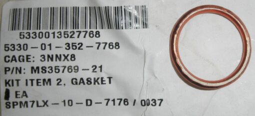 New, 5330-01-352-7768, MS35769-21, 1" Drain Plug Gasket, M939, M-939, 5-Ton Truck, WRD21 5330-01-352-7768 Features