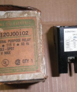 New Old Stock, PAIR, CR120J00102, GE Relay, 115V, 1 Pole SPDT, Made in USA, 2 Relays; 1 is missing box, GE Control, Relay, General Electric, General Purpose Relay, Relay; Electromagnetic, Made in USA, L2C7