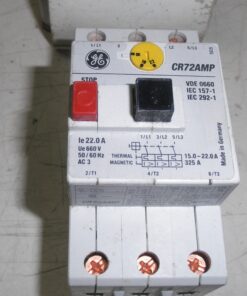 NOS, CR72AMP, GE, Manual Motor Controller, 15-22 Amp, Made in Germany, 783166212912, 783166-21291, Open Box, No Bracket, L1C2