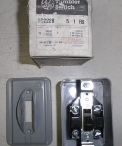 TC2228, GE, Switch; Toggle, 5930-00-841-5479, Safety Tumbler Switch, Model 5 Type RB, Made in USA, New Old Stock, NIB, USN LCU, L1C8