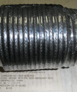 NEW, NIB, OEM, 5330-01-359-8353, Packing Material, 111' Roll Graphitic Yarn, US Naval Ship Systems Command,  820-6652460-503, Graphitic Yarn, Valve Packing, 803-1385714-8-12B, American Braiding and Manufacturing, 87-12060, Hunt Valve A-35137PC20;1/2IN, NRP, NRP NAVSEA 08, R2B5