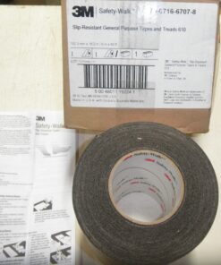 NEW, NIB, Tread Traction Tape, 3M™ Safety-Walk™, Slip-Resistant Tape, 610, Black, 6" x 60' Roll, 70-0716-6707-8, 50048011192241, 5 00 48011 19224 1, Made in USA, R5C8