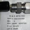 New, MS51843-6SS, Stainless Adapter, 4730-01-579-8213, 8F5BU-SS, 4730-01-019-2714, Straight Adapter with nut and ferrule, O-Ring not provided, Flareless tube fitting, stainless steel adapter, WCD4