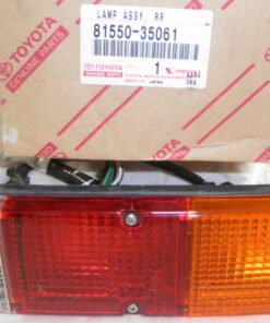 Brand new, 81550-35061, Genuine Toyota Taillight, Land Cruiser Tail Lamp, Made in Japan, 8155035061, Hilux trayback models and Landcruiser 40 45 series models with 5 pin wiring harness plug, HILUX, KZN165, LN40, LN46, LN55, LN56, LN65, LN85, LN86, LN106, LN111, LN147, LN152, LN167, LN172, RN30, RN3,1 RN40, RN36, RN46, RN85, RN105, RN110, RZN147, RZN149, RZN169, VZN167, YN56, YN57, YN58, YN65, YN67,  1/82-1/05  trayback models, Landcruiser, BJ40, BJ42, FJ40, FJ45, HJ45, HJ47,  1/79-10/84, May fit 81560-60192, 81550-29407, 81550-35060, 81550-35061, 81550-39855,  81550-89139, 81560-29397, 81560-35060, 81560-35061, 81560-39815, 81560-89139, Verify your application Before ordering, L2A9