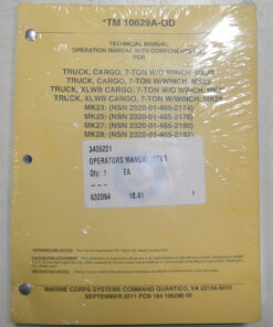 MTVR Operator's Manual, TM 10629A-OD, 3406221, PCN 184 106290 00, New in bag, NBCD4