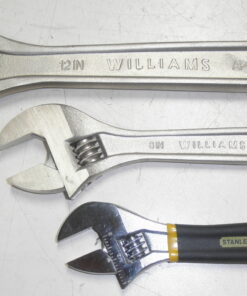 New Old Stock, parted out from USMC tool kits, 3 Pc. Adjustable Wrench Set, Stanley 85-764, Williams USA 8" and 12" Adjustable Wrenches, AP8A, AP12A, 5120-00-240-5328, 5120-00-264-3796, R2C5
