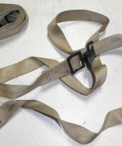 New, PAIR of tiedown straps, Desert Sand tie downs, 1" x 57" Nylon Strap with Spring Clamp, 5340-01-556-3957, Strap; Webbing, 3686700C1L, 3113680C91L, 8690480-1, 3686700C1, TACOM 19207-8690480-1, 19207-8690480-1, Jerry Can Straps, MIL-W-27265 Class R Nylon, MS51929-2, C6D1