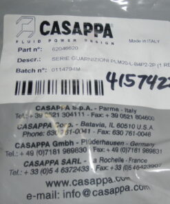 New, New in bag, 62046620, Casappa Seal Kit, Deck Motor Seal Kit, HR9016 seal kit, PLM20-L-B4P2-2P, 4157422, C6D2-9