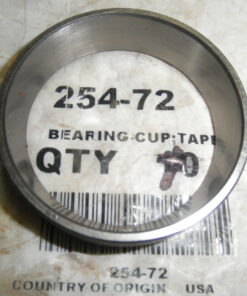 New, NOS, Toro 254-72, 254-72, Bearing Cup 254-72,  Outer Race 254-72, C6D3