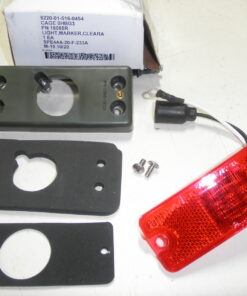 New, 6220-01-516-0454, Red LED Clearance Light, FMTV Light; Marker; Clearance, 12422657, 12422657-002, 19207-12422657-002, LED; Red Rectangular; 3 Diode Marker Clearance Light; 2 Screw Bracket Mount; 12-24V Kit, MTVT, M1095, replaces 6220-01-521-7648, Olive Drab ABS Bezel with Red Lens, L1B10