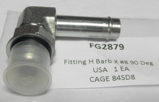 New FG2879, Fitting Hose Barb x -8 90°, GTBD2