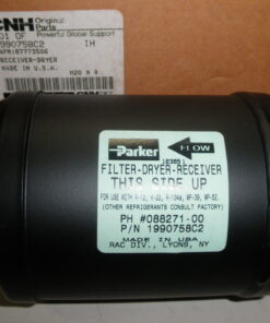 New OEM 1990758C2, 4440-01-501-8446, 1990758C2 Receiver-Drier, HMEE-III Backhoe Loader, Drier; Air-Gas; Desiccant, Made in USA, L5A6