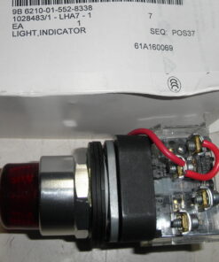 New in Allen Bradley Box, 6210-01-552-8338, Indicator Light; Red, 800T-QTH24R, 800T-XA Series D, R2B3A