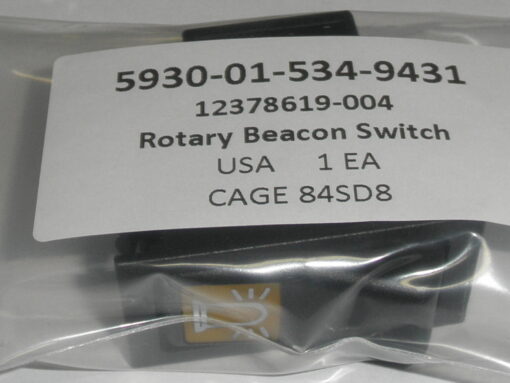 New, 5930-01-584-9431, FMTV Rotary Beacon Switch, 12378619-004, Amber FMTV Beacon Rocker Switch, WRD15