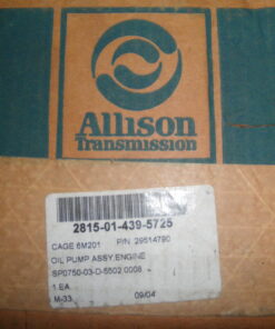 New Old Stock, Allison 29514790, 29514790 Pump, 2815-01-439-5725, 29514790 PUMP ASSY; CONVERTER,  014395725, MD Series Oil Pump, 22KP724, Oil Pump Assembly; Engine, 1WH1C T2