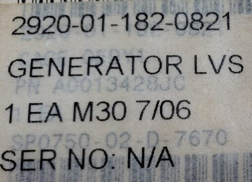 2920-01-182-0821 28V65A Alternator Generator A0013428JC PRESTOLITE LEECE NEVILLE 3428JC New in Box 1WH3C