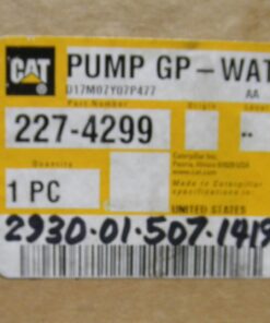 227-4299 2930-01-507-1419 CAT Pump GP-Water 352-2109 Caterpillar Pump; Cooling System; Engine R5B1