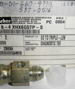 8-4 XHX6G5TP-S NOS Parker Diagnostic Tee 4730-01-537-0516 4730-01-660-4990 12585873 EO to Triple-Lok Diagnostic Tee New Old Stock; light oxidation is present; see photos. R1C8