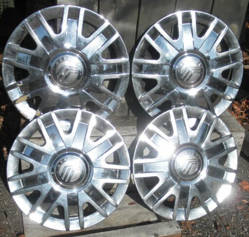 Set of 4 Chrome Mercury Grand Marquis Hubcaps Wheel Covers 5W3Z-1130-DA 5W3Z1130DA with Center Caps. Ford 5W331130DA. Used; light car wash scratches and 3 have light damage, SEE ALL PHOTOS! 2WH3CD