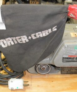 3x24 Belt Sander Porter Cable 360 10.5 Amp Works but Trigger Switch is Stuck ON; Runs as soon as plugged into wall. Collection bag has a hole in it. New Switch approximately $20. Engravings are present. Proudly Made in USA. R3B2