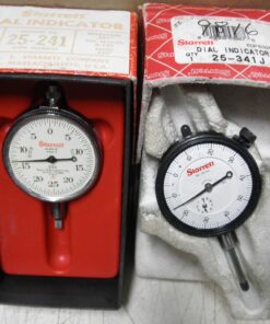 Broken 25-341J 25-241 Starrett® Dial Indicators EDP53287 Missing clear lenses; seem to operate properly. Selling as parts. L2C6