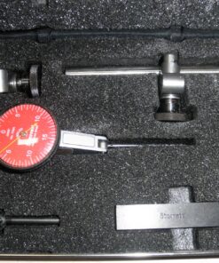 Starrett R709ACZ Dial Test Indicator with 5 Piece Mount and Case 0-15-0 Dial NOS; USMC calibration 6/22/21; case has magic marker ID on it. L2C7