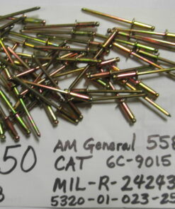 Qty 50 AM General 5581157 1/8 x .188 Pop Rivets 5320-01-023-2529 6C-9015 337291 MIL-R-24243-1 These rivets were $0.98 ea. contract price. C6D1