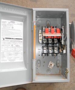 NOS HF321N, HF321N Safety Switch, Service Disconnect, Indoor NEMA Type 1 Enclosure, HF321N, 30A 240VAC 250VDC Siemens Safety Switch, Disconnect, 5930-01-236-9259, 5930-21-861-3221, 1WH3C